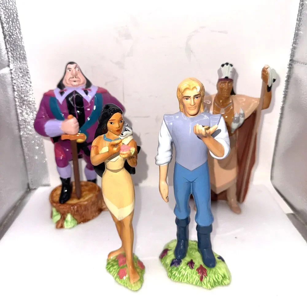 ENESCO 4 PIECE DISNEY POCAHONTAS FIGURES RATCLIFFE POWHATAN PERCY FLIT SMITH
